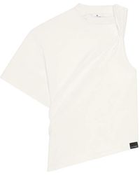 Courreges One-Shoulder T-Shirt in Black | Lyst Canada