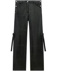 Courreges - Sailor Buckle Baggy-Fit Vinyl Trousers - Lyst