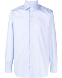 Barba Napoli - Spread-Collar Cotton Shirt - Lyst