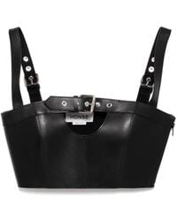 Monse - Leren Top Met Gesp - Lyst