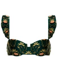 Agua Bendita - Kiwi Esotérico Floral-print Bikini Top - Lyst