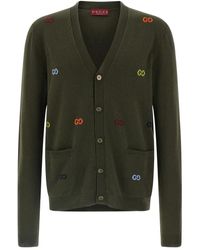 Gucci - Gg Intarsia Cardigan - Lyst