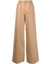 Victoria, Victoria Beckham Weite Taillenjeans - Braun