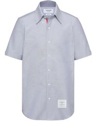 Thom Browne - Camisa con bolsillos de parche y manga corta - Lyst