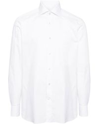 ZEGNA - Spread-collar Cotton Shirt - Lyst