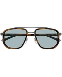 Gucci - Tortoiseshell-Effect Pilot-Frame Sunglasses - Lyst