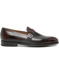 John Lobb - Buckle Strap Leather Loafers - Lyst