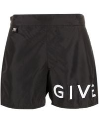 Givenchy - Logo-print Elasticated Swim Shorts - Lyst