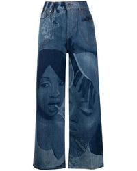 Ahluwalia - Jeans Con Stampa Grafica - Lyst