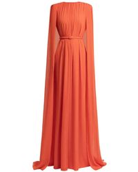 Gemy Maalouf - Cape-Sleeve Maxi Dress - Lyst
