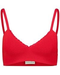 Escvdo - Apple Ribbed V-Neck Top - Lyst