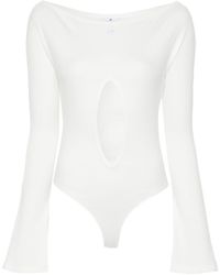Courreges - Drop Cut-out Cotton Bodysuit - Lyst
