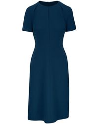 Kiton - Short-sleeve Wool Midi Dress - Lyst