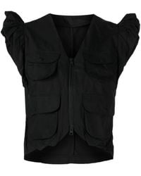 JNBY - Ruffled-Sleeve Cotton Blouse - Lyst