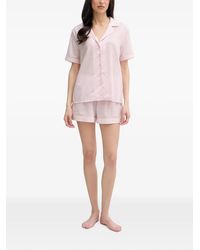 Guess - Short-Sleeve Button-Down Pajama Set - Lyst