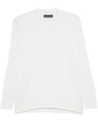 Lorena Antoniazzi - Cable-Knit Virgin Wool Sweater - Lyst