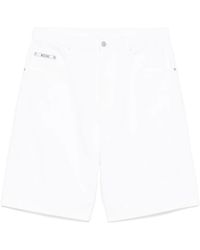 Moschino - Pantalones Vaqueros Cortos Con Logo Bordado - Lyst