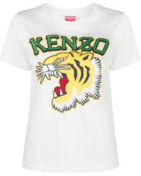 KENZO - T-shirt en coton à imprimé graphique - Lyst