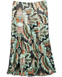 Etro - Falda con motivo floral y pliegues - Lyst