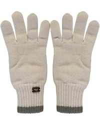 Moorer - Logo-Plaque Ribbed-Trim Gloves - Lyst