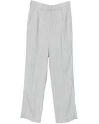 Blazé Milano - Striped Pleated Trousers - Lyst