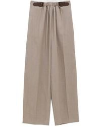 Loewe - Belted Pleated Trousers - Lyst