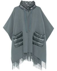 Herno - Poncho Con Bolsillo Acolchado - Lyst