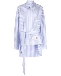Maison Mihara Yasuhiro - Tied-waist Striped Cotton Shirt - Lyst