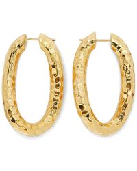 Jil Sander - Pendientes de aro con diseño martillado - Lyst