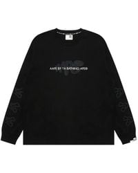 Aape By A Bathing Ape - T-Shirt A Maniche Lunghe Con Logo - Lyst