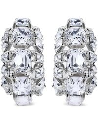 Area - Small Crystal Hoops Earrings - Lyst