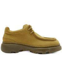 Burberry - Nutbuck Creeper Leather Derby Shoes - Lyst