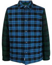 Woolrich - Panelled Check-Pattern Shirt Jacket - Lyst