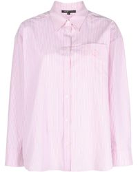 Maje - Striped Cotton-blend Shirt - Lyst