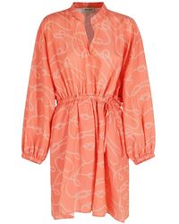 Woolrich - Rope-Print Belted Mini Dress - Lyst