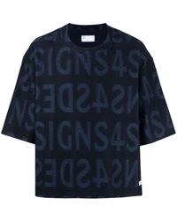 4SDESIGNS - T-Shirt mit Logo-Print - Lyst