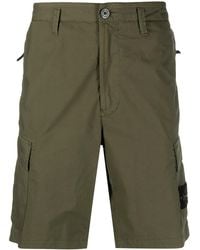 Stone Island - Stretch-Cotton Cargo Shorts - Lyst