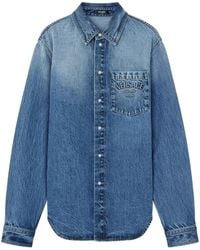 Versace - Milano Stamp Denim Overhemd - Lyst