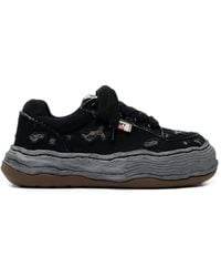 Maison Mihara Yasuhiro - "Oliver" Og Sole Ripped Overdye Canvas Low-Top Sneakers - Lyst