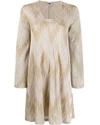 M Missoni Zig Zag Pattern Dress - Naturel