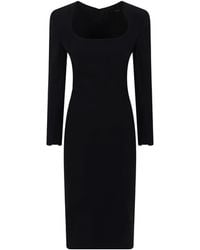 La Petite Robe Di Chiara Boni - Robe Mi-Longue À Encolure Carrée - Lyst