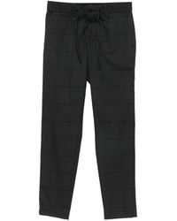 BOSS - Check-Pattern Drawstring Trousers - Lyst