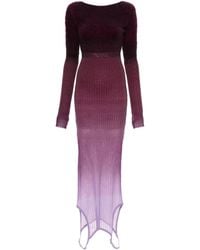 The Attico - Ribbed Midi Dress - Lyst