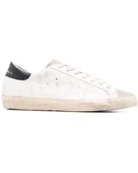 Golden Goose - Super-star Distressed Lace-up Sneakers - Lyst