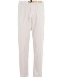 White Sand - Buckle-Fastening Cotton Trousers - Lyst