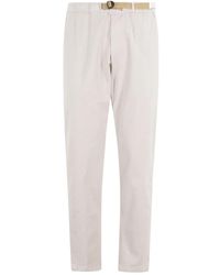 White Sand - Pantalones de algodón con cierre con hebilla - Lyst