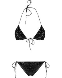 Oséree - Self-Tie Bikini Set Embellished With Sequins - Lyst