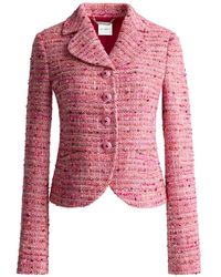 St. John - Tweedjacke Mit Fallendem Revers - Lyst