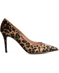 Gianvito Rossi - Gianvito Leopard-Print Velvet Heeled Pumps - Lyst