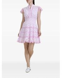 Temptation Positano - Liri Broderie-Anglaise Mini Dress - Lyst
